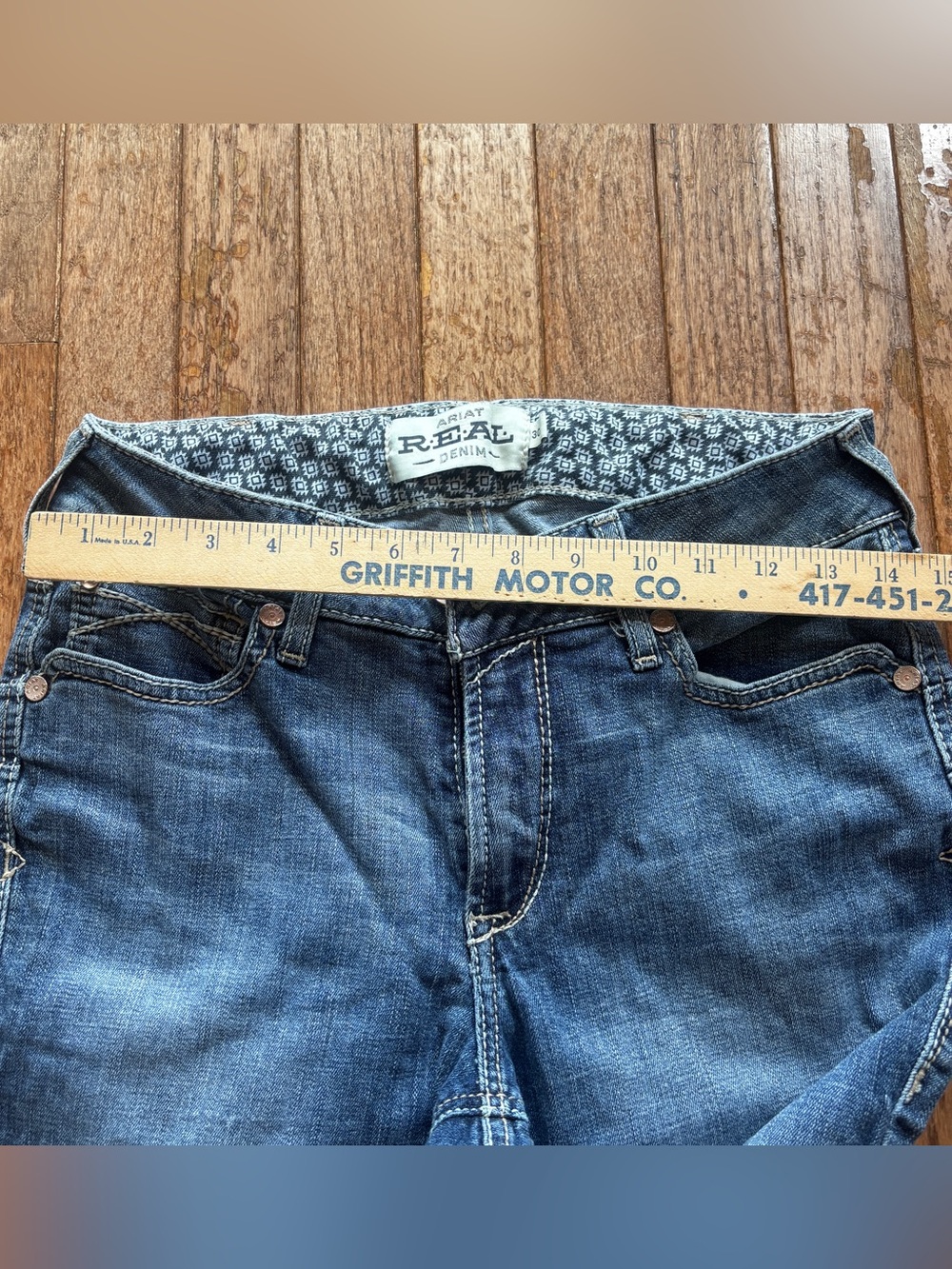 Womens Ariat Real Denim Perfect Rise Straight jeans size 30S - Picture 5 of 10
